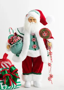 Raz Imports Raz 18" Peppermint Santa Christmas Figure 4515540 Hot