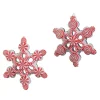 Raz Imports Raz 5" Peppermint Snowflake Christmas Ornament Set of 2 4415556 Discount