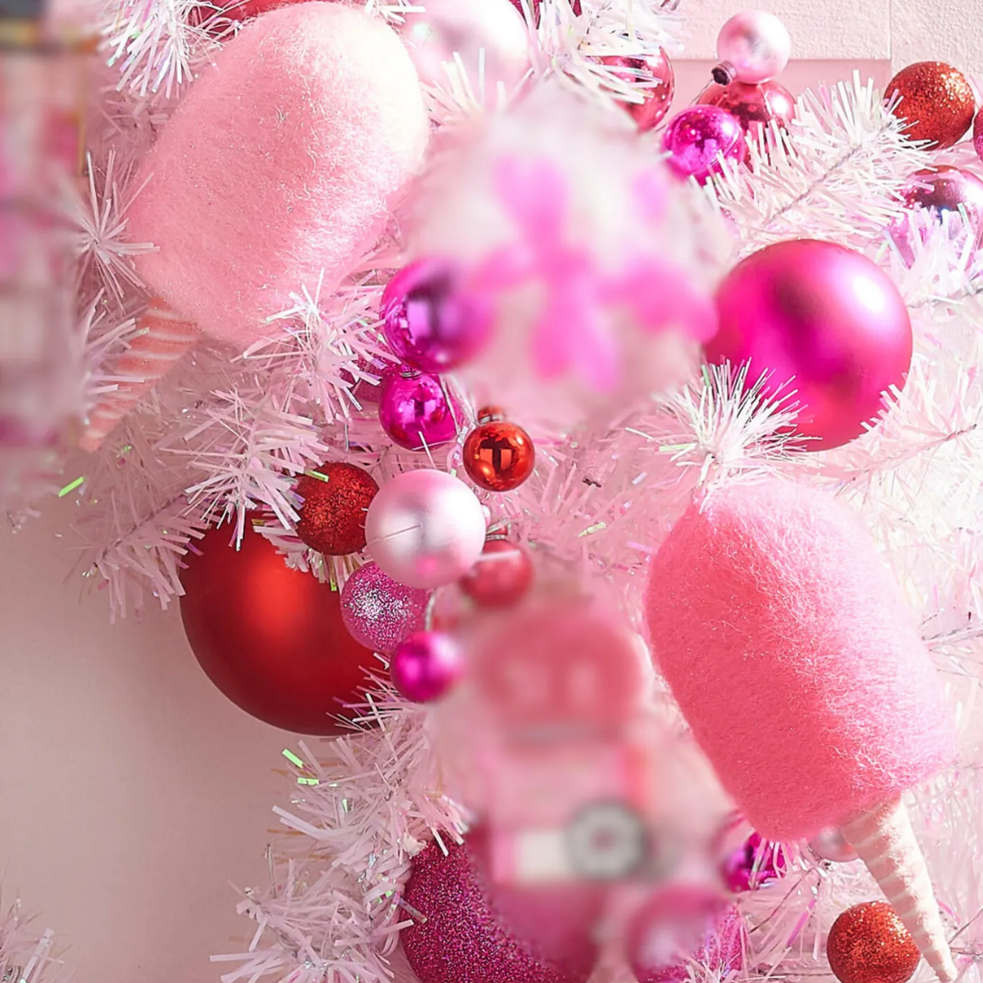 Raz Imports Raz 6.5" Pink Cotton Candy Christmas Ornament Set of 2 4420034 Best