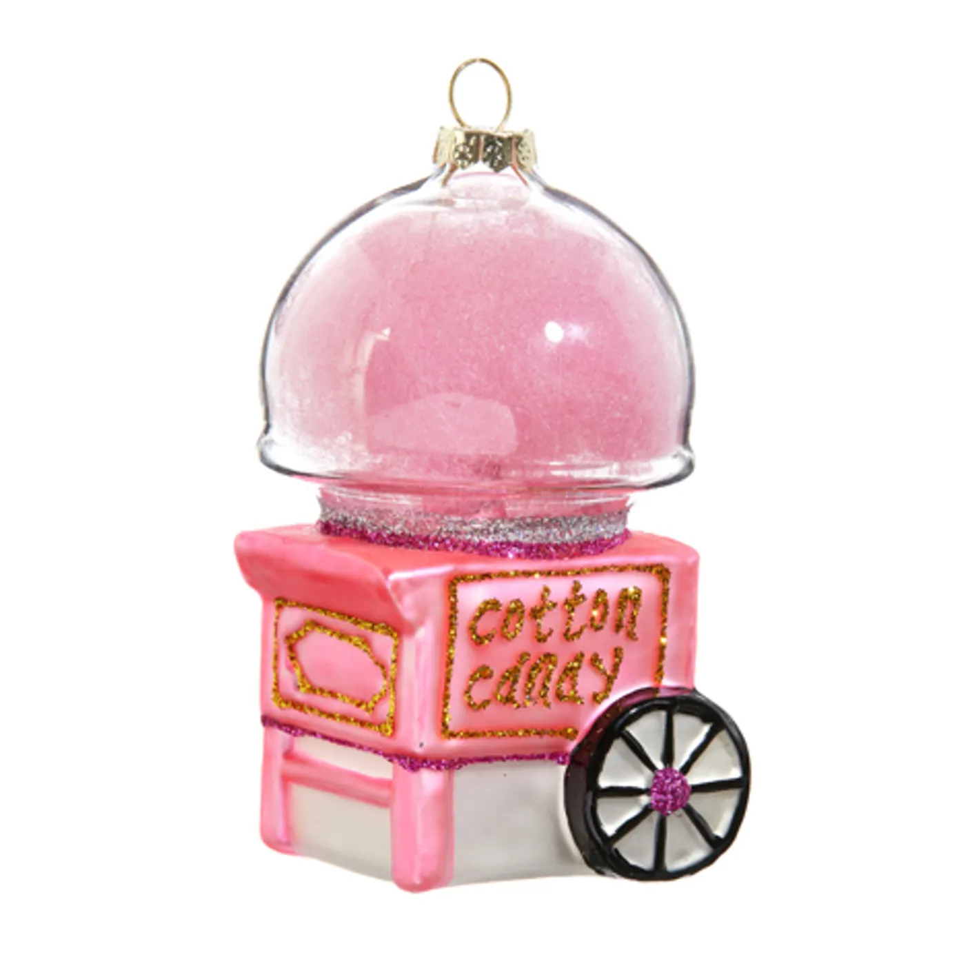 Raz Imports Raz 4" Pink Cotton Candy Machine Glass Christmas Ornament 4412516 Clearance