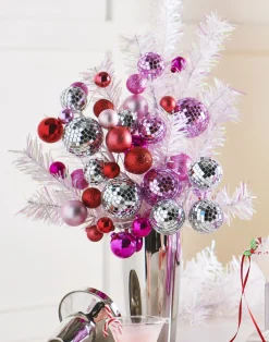 Raz Imports Raz 10" Pink Disco Ball Christmas Tree Spray F4432739 Outlet