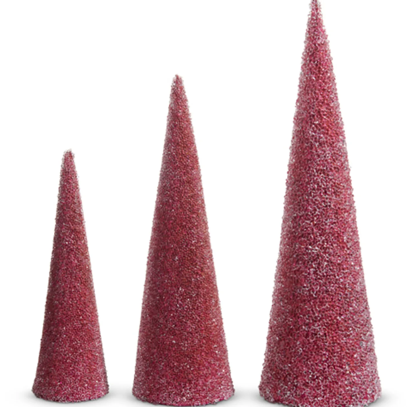 Raz Imports Raz 18.5" Pink Glittered Cone Tree Christmas Decoration 4554035