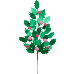 Raz Imports Raz 27" Pink Holly Felt Spray Christmas Tree Accessory F4516722 Outlet