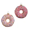 Raz Imports Raz 4" Pink Iced Donut Glass Christmas Ornament 4412514 Discount
