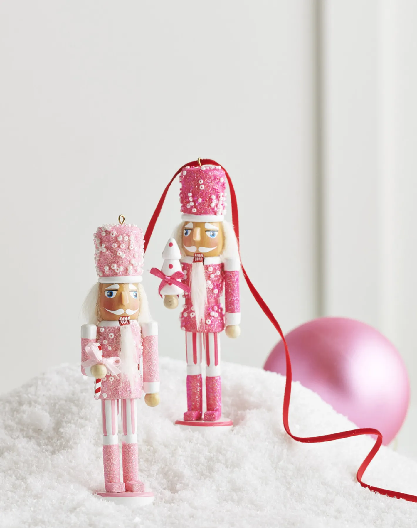 Raz Imports Raz 6" Pink Nutcracker Christmas Ornament Set of 2 4422937