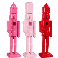 Raz Imports Raz 18" Pink or Red Christmas Nutcracker Figure 4422907 Best
