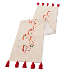 Raz Imports Raz 72" Pink Santa Mug Christmas Table Runner 4319325 Outlet