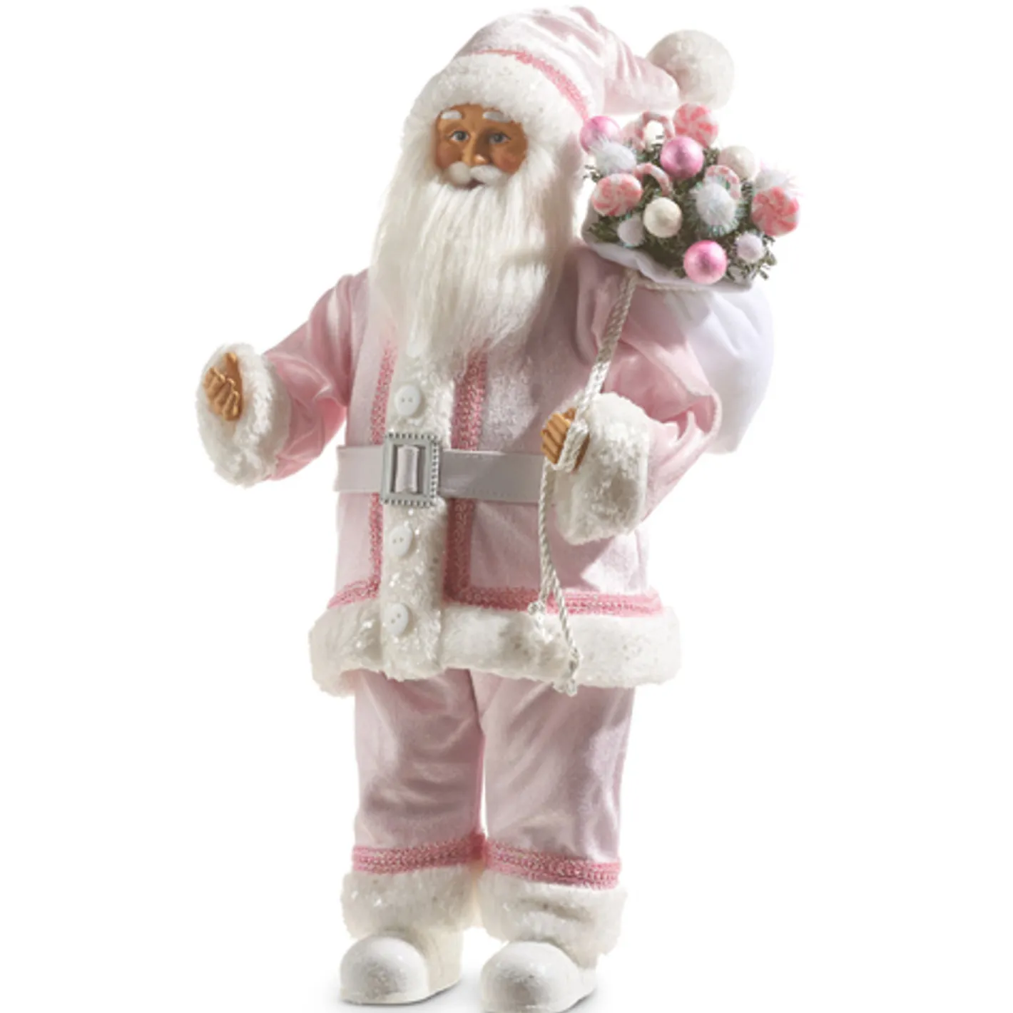 Raz Imports Raz 18" Pink Santa with Bag Christmas Figure 4315540 Discount