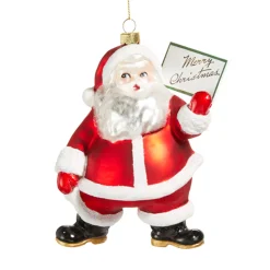 Raz Imports Raz 5.5" Quintessential Santa Glass Christmas Ornament 4552862 Hot