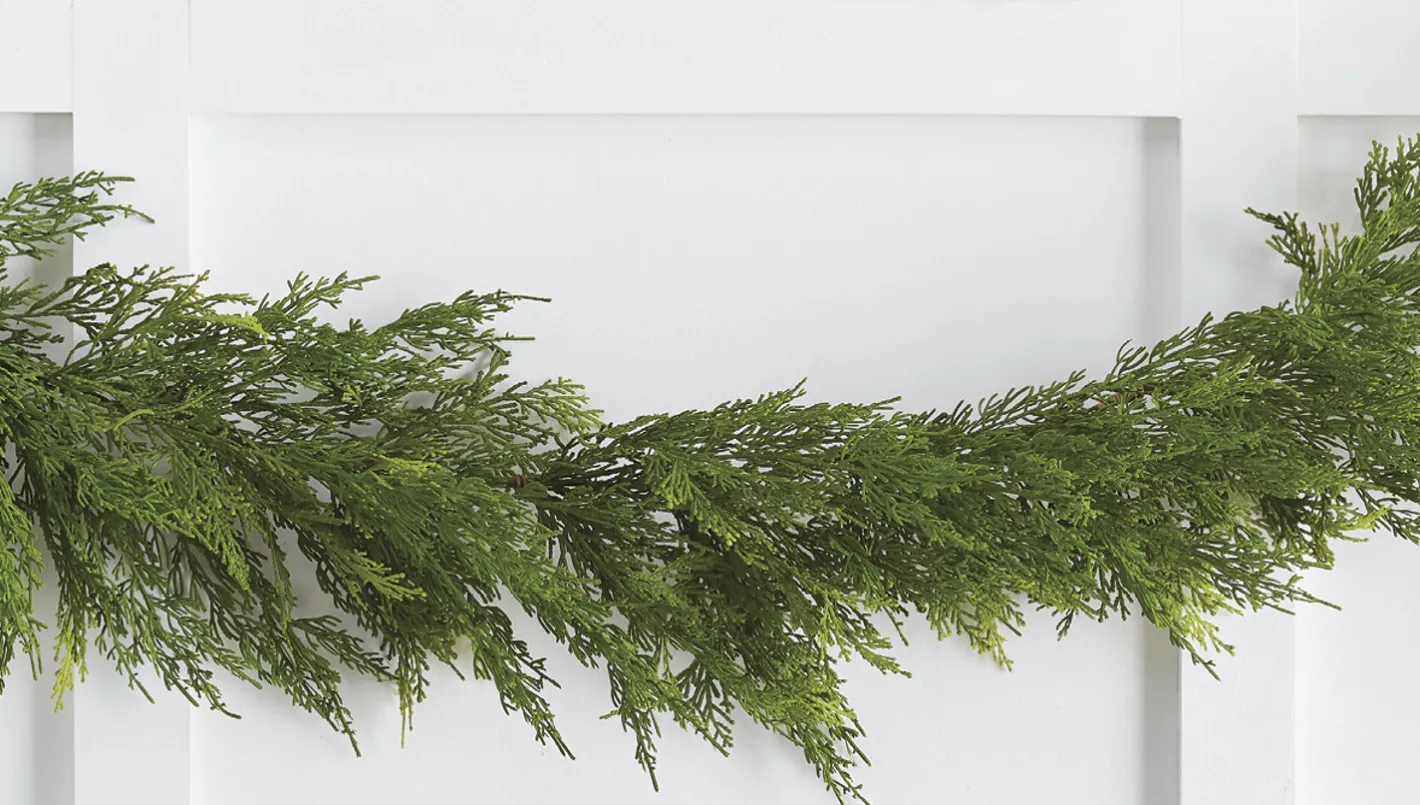 Raz Imports Raz 6' Real Feel Cedar Christmas Garland G4002346 Online