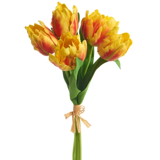 Raz Imports Raz 15" Real Touch Yellow or Pink Parrot Artificial Tulip Bundle Hot