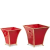 Raz Imports Raz 12.25" Red and Gold Cache Pots Christmas Decoration 4559154 Hot