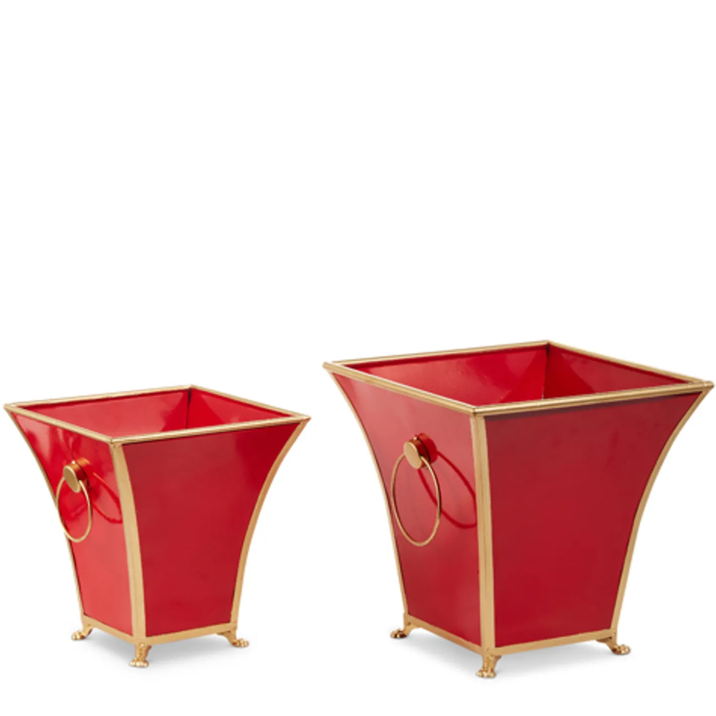 Raz Imports Raz 12.25" Red and Gold Cache Pots Christmas Decoration 4559154 Hot