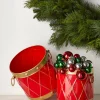 Raz Imports Raz 10.5" Red and Gold Drum Christmas Container Decoration 4425918 Best