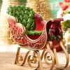 Raz Imports Raz 22" Red and Gold Metal Sleigh Christmas Figure 4310180