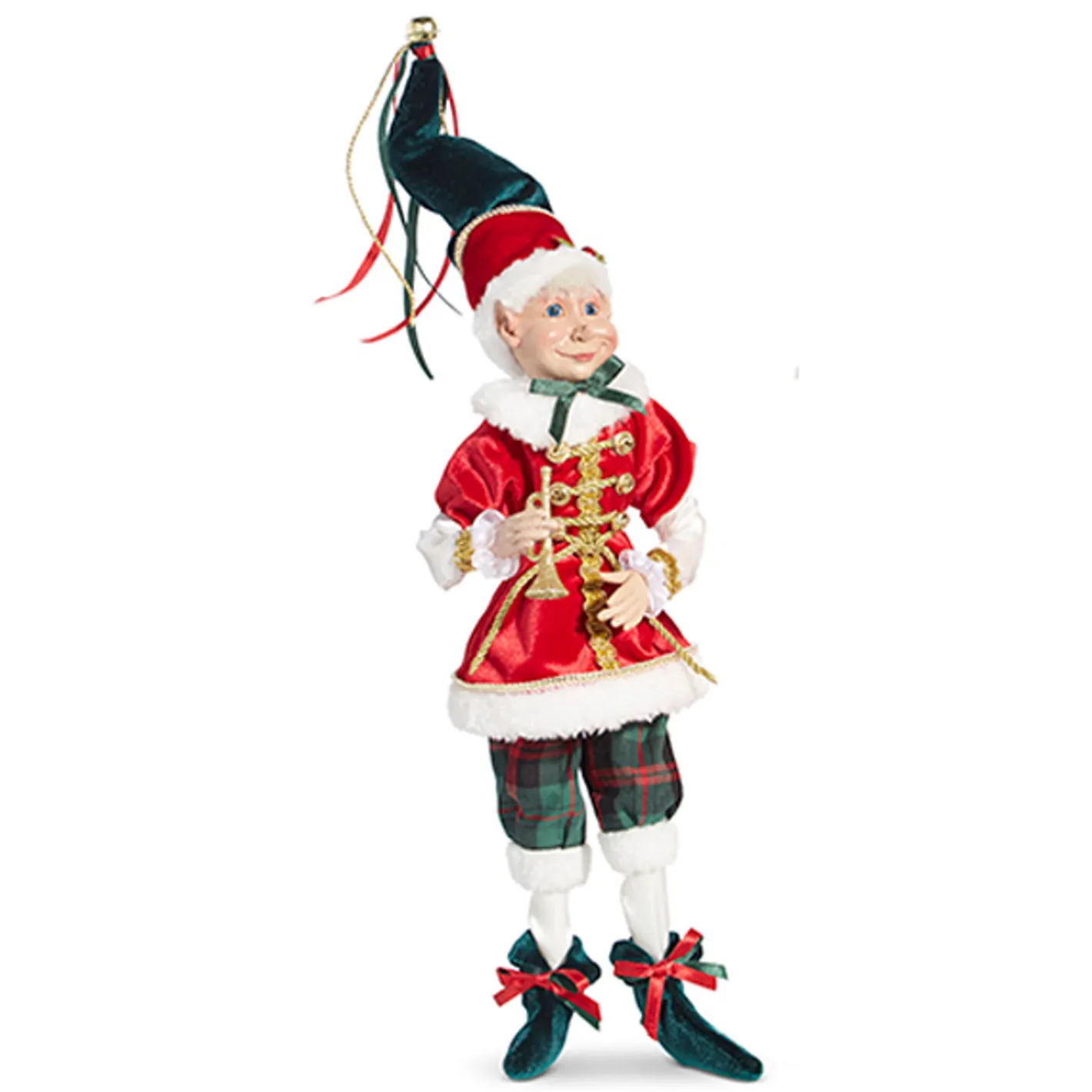 Raz Imports Raz 16" Red and Plaid Posable Christmas Elf Figure 4302355 Hot