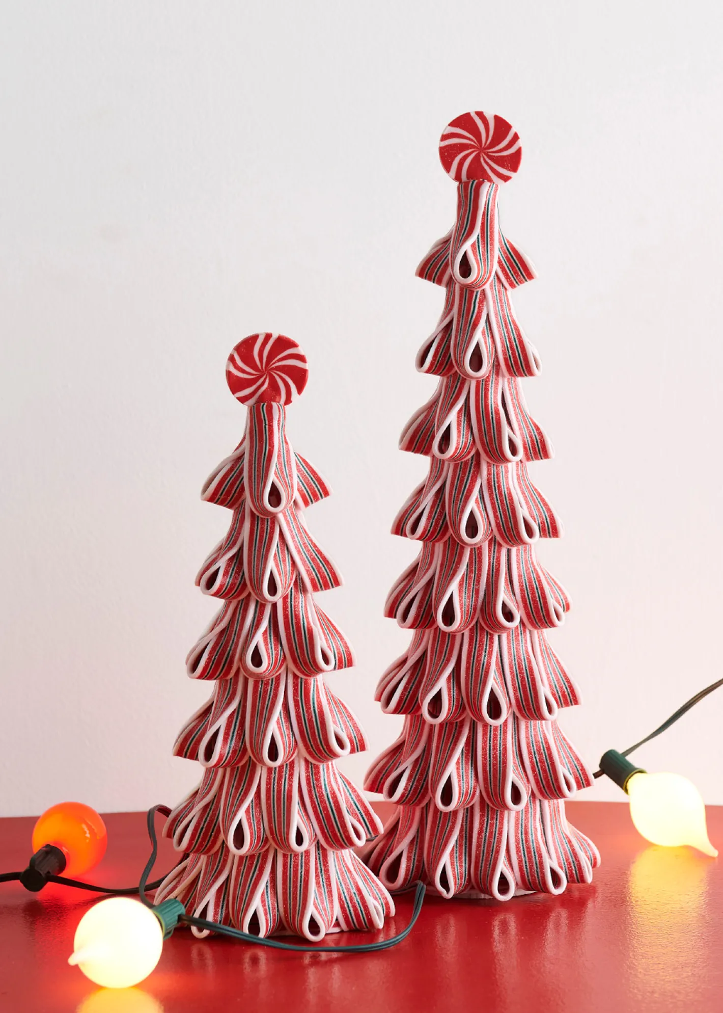 Raz Imports Raz 18" Red and White Ribbon Candy Christmas Trees with Sprinkles Set of 2 4519135 Best
