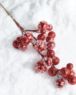 Raz Imports Raz 27" Red Iced Ball Christmas Tree Spray F4206873