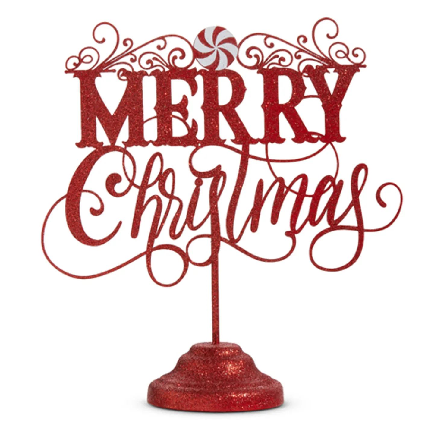Raz Imports Raz 12.75" Red Merry Christmas On Stand Christmas Sign Decoration 4428091 New