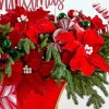 Raz Imports Raz 22" Red Velvet Poinsettia Stem Christmas Tree Accessory F4531000 Outlet