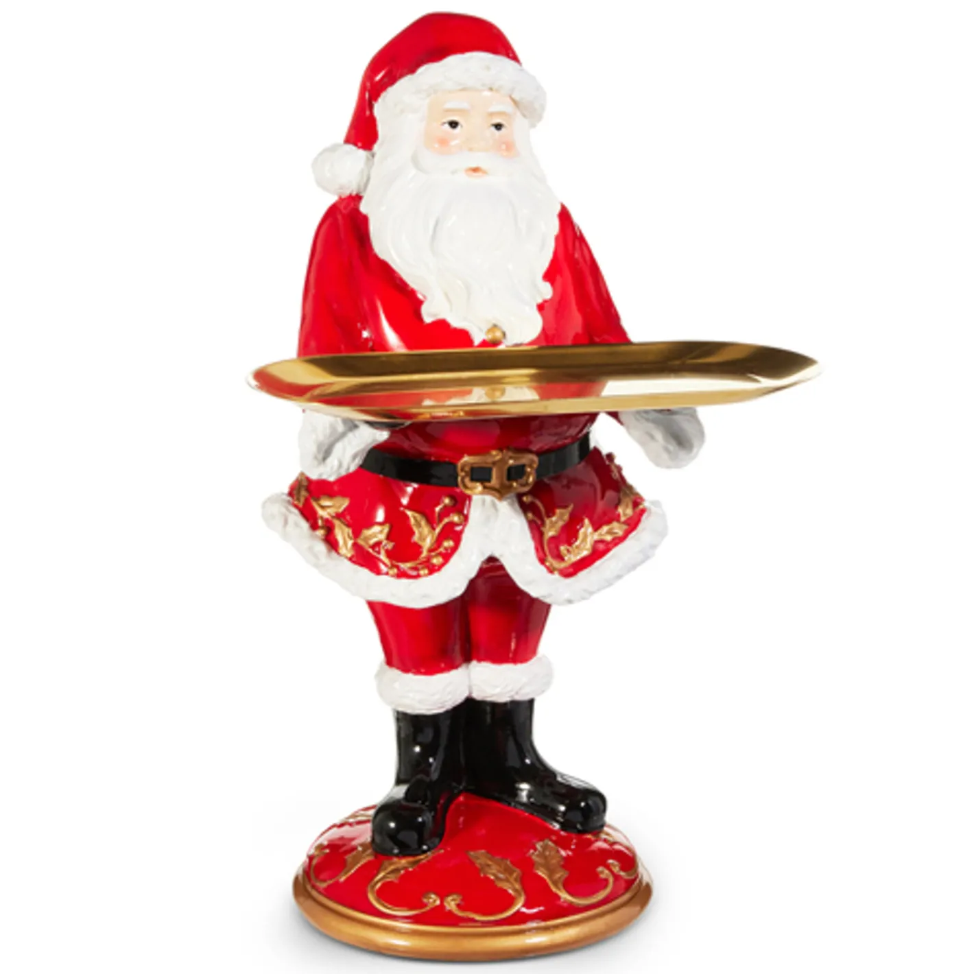 Raz Imports Raz 19.5" Santa Butler with Tray Christmas Figure 4512178 Clearance