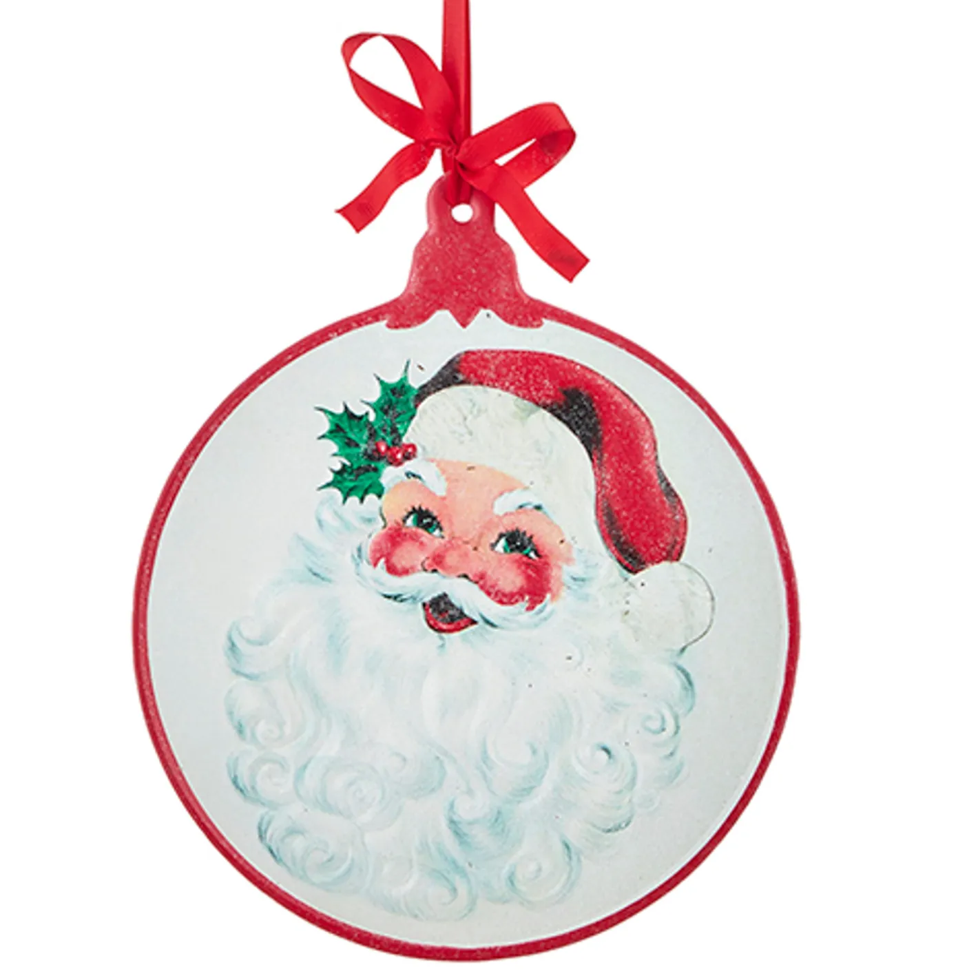 Raz Imports Raz 11.25" Santa Embossed Metal Wall Christmas Ornament 4221322 Outlet