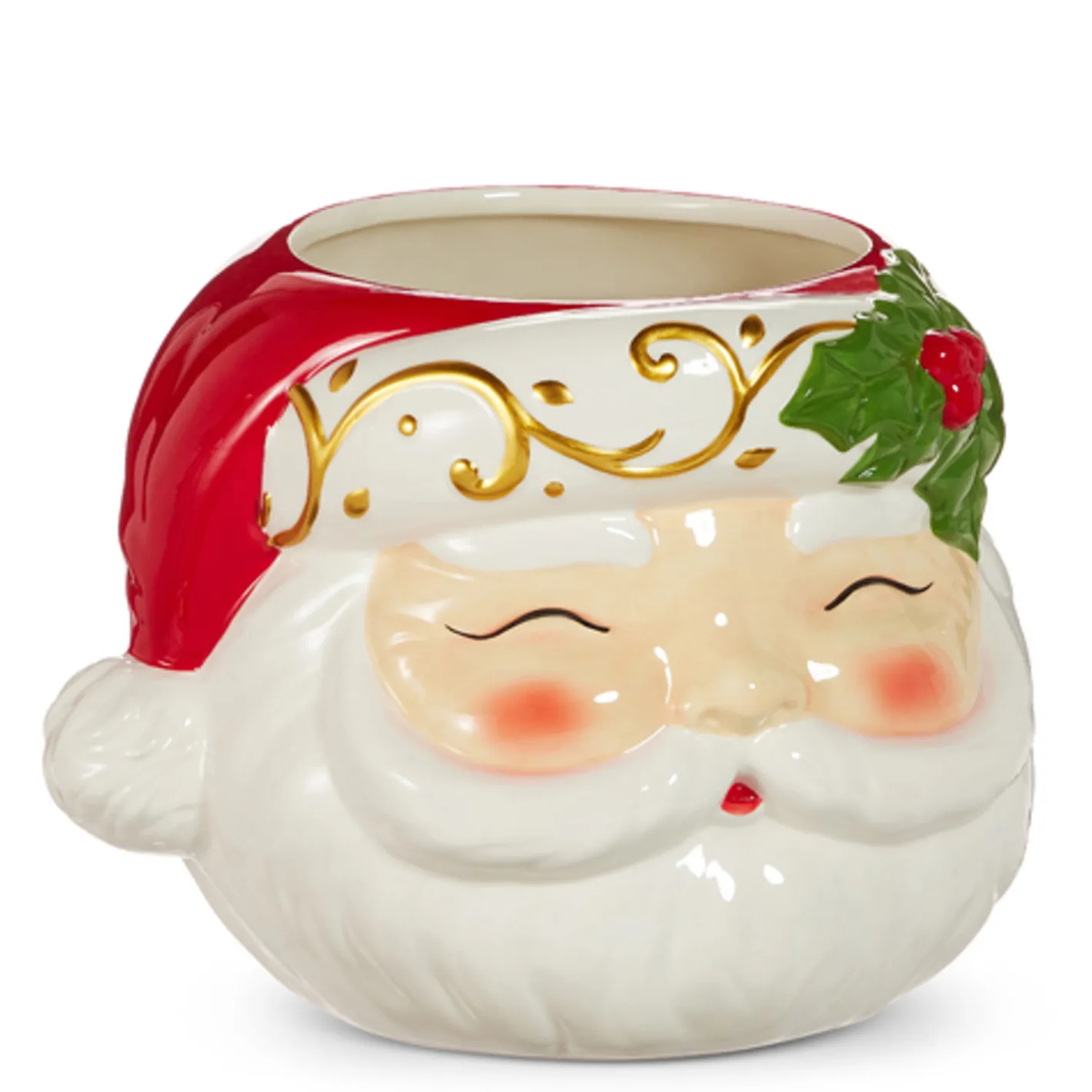 Raz Imports Raz 15" Santa Head Container Christmas Decoration 4510435 Hot