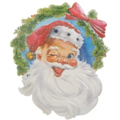 Raz Imports Raz 18" Santa Head Cut Out Wall Art Christmas Decoration 4525979 New
