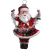 Raz Imports Raz 5" Santa Holding Lights Vintage Glass Christmas Ornament 4524860 Online