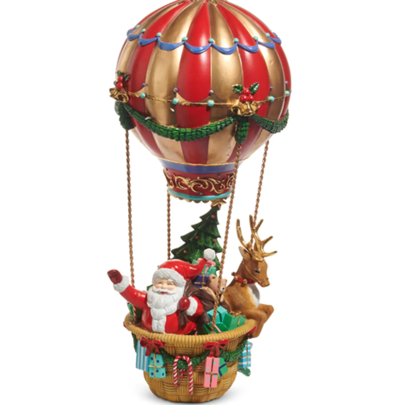 Raz Imports Raz 17" Santa in Hot Air Balloon Christmas Figure 4510295 New