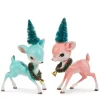 Raz Imports Raz 8.5" Set of 2 Festive Fawn Vintage Christmas Decorations 4520039 Clearance