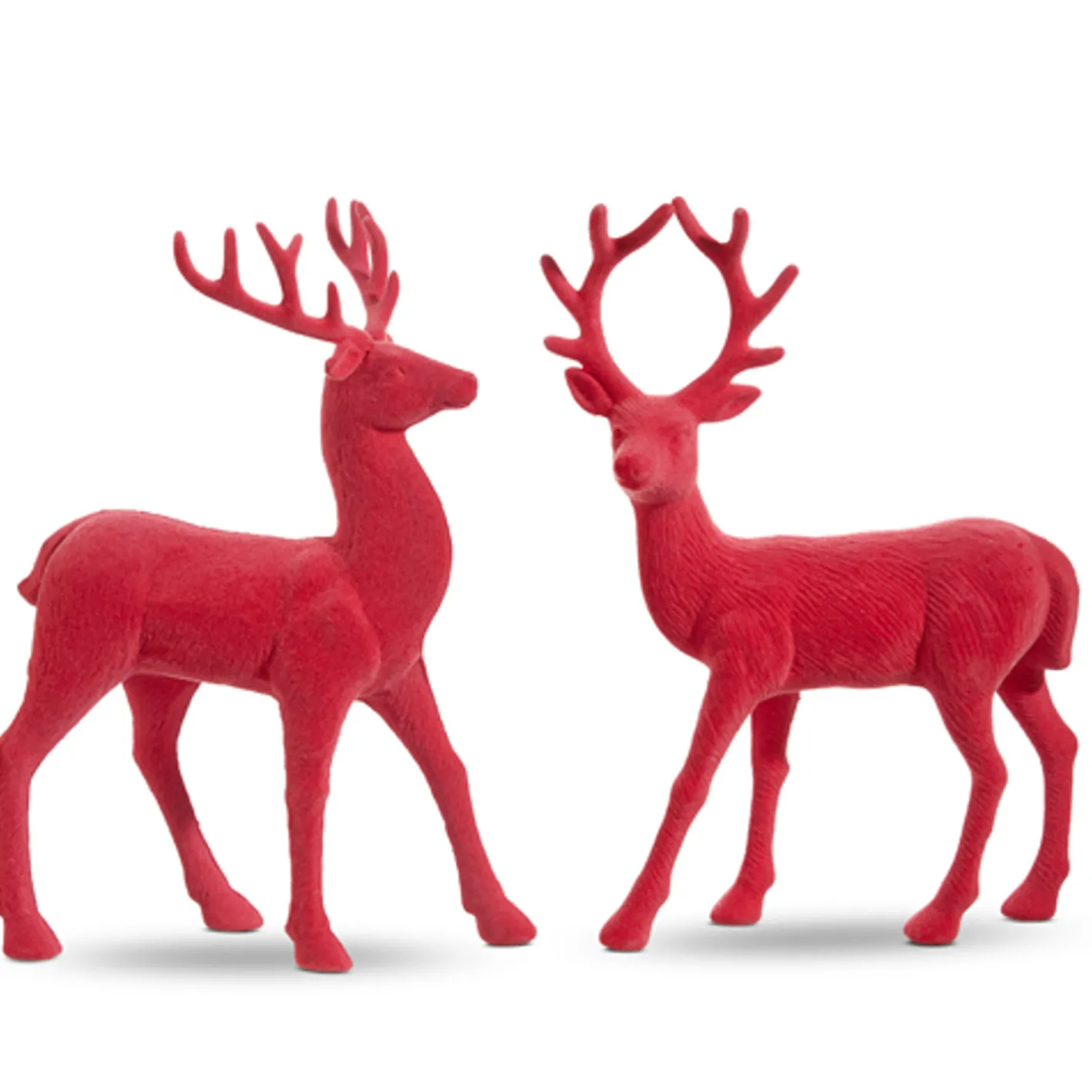 Raz Imports Raz 12.5" Set of 2 Pink Velvet Reindeer Christmas Decoration 4402407 Outlet