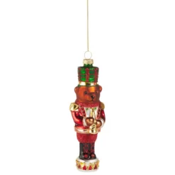 Raz Imports Raz 5.75" Set of 2 Teddy Nutcracker Glass Christmas Ornament 4522927 Discount