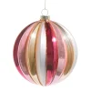 Raz Imports Raz 5" Shades of Pink Ribbed Ball Glass Christmas Ornament 4524901 Discount