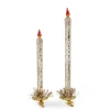 Raz Imports Raz 9.5" Silver Candlestick Clip On Ornaments Set of 2 4524542