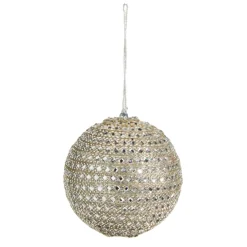 Raz Imports Raz 4" Silver Jeweled Christmas Ball Ornament 4327314 Best