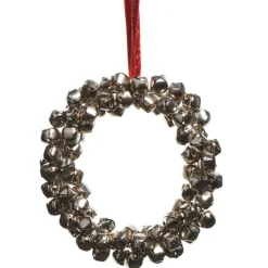Raz Imports Raz 5" Silver Mini Bell Wreath Christmas Ornament 4506759 Sale
