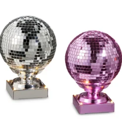 Raz Imports Raz 7.75" Silver or Pink Animated Spinning Disco Ball Christmas Decoration Best