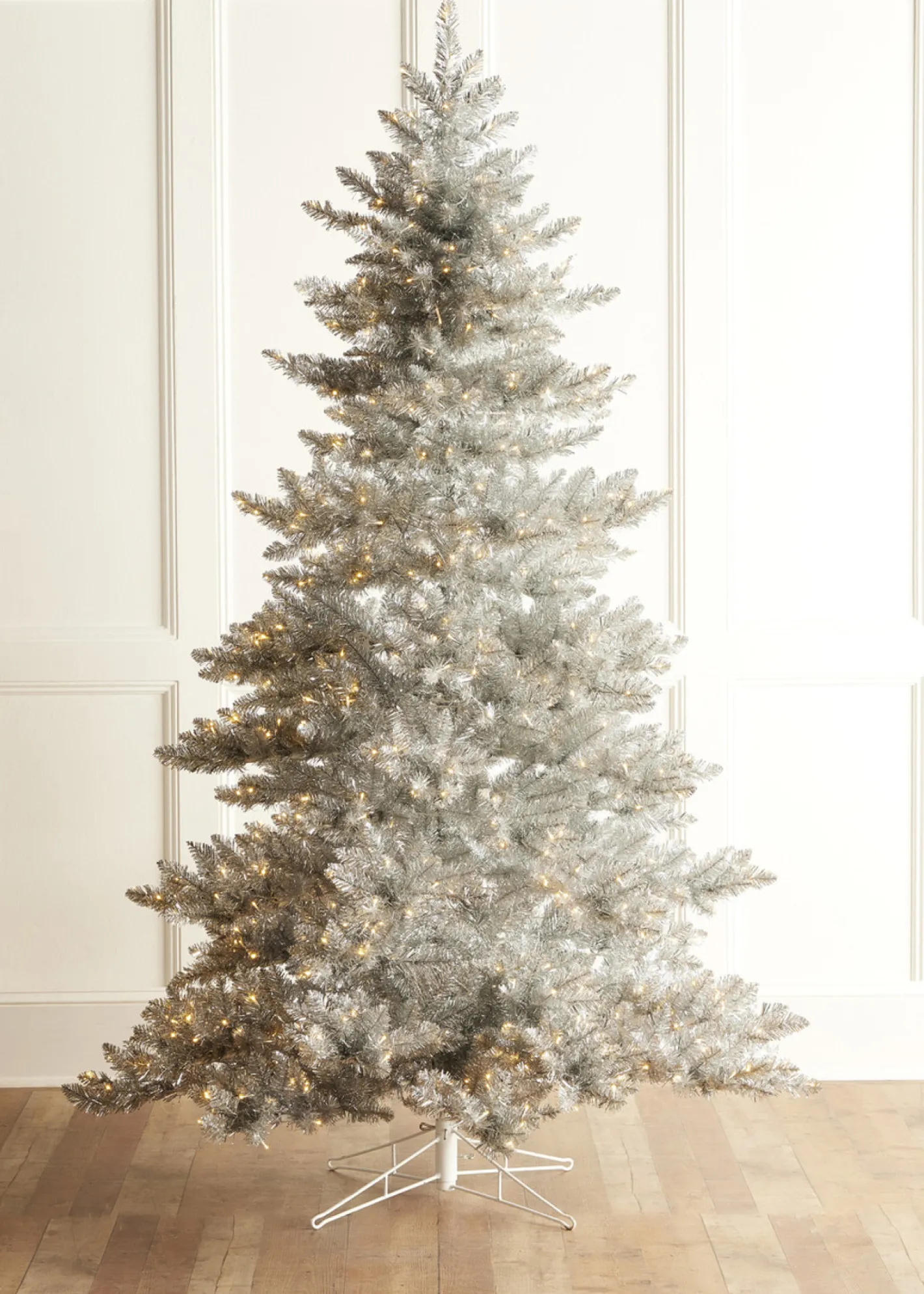 Raz Imports Raz 7.5' Silver Tinsel LED Lighted Christmas Tree T4509650 Clearance