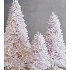 Raz Imports Raz 7.5' Snake Light Flocked White Tinsel Christmas Tree T4152011 Outlet