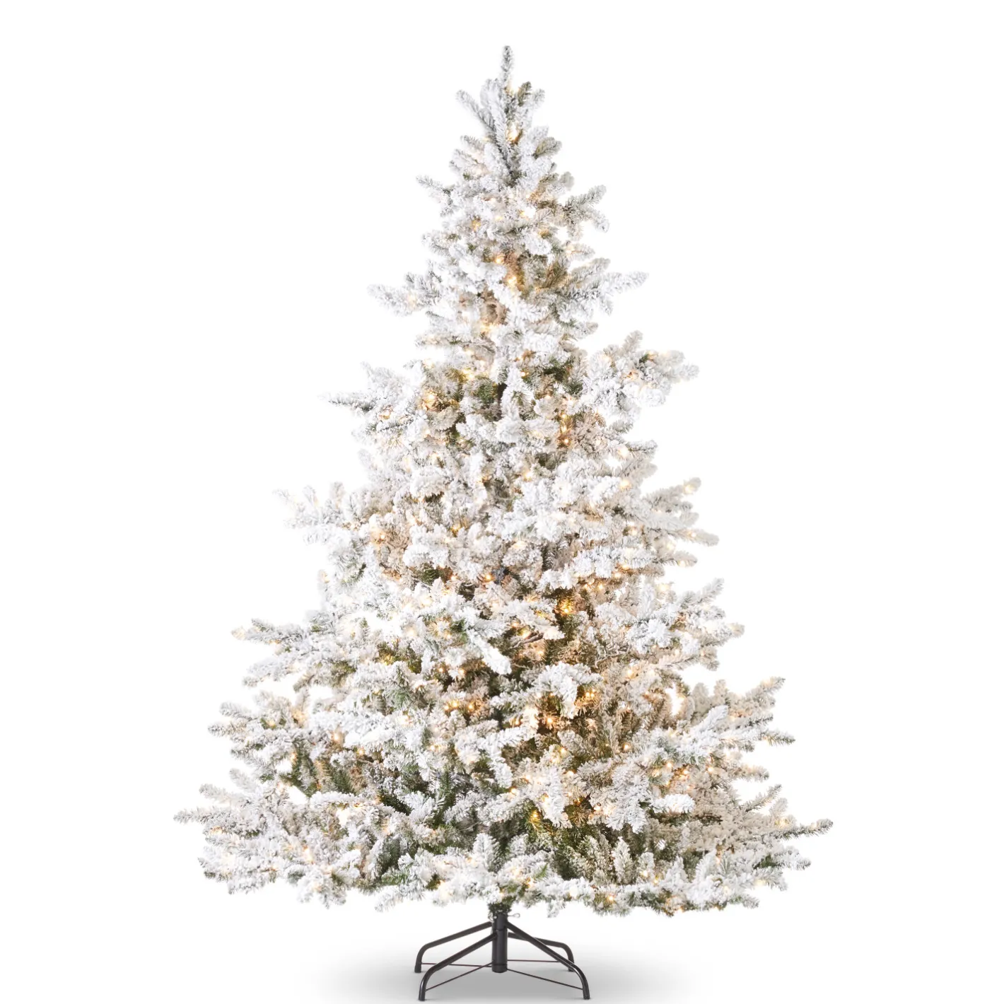 Raz Imports Raz 7.5" Snake Light Flocked Aurora Spruce Christmas Tree T4252035