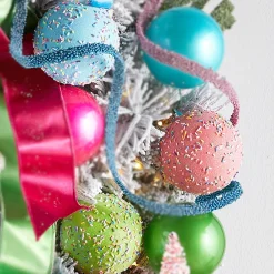 Raz Imports Raz 4" Sprinkled Ball Christmas Ornament Set of 3 4514868 New