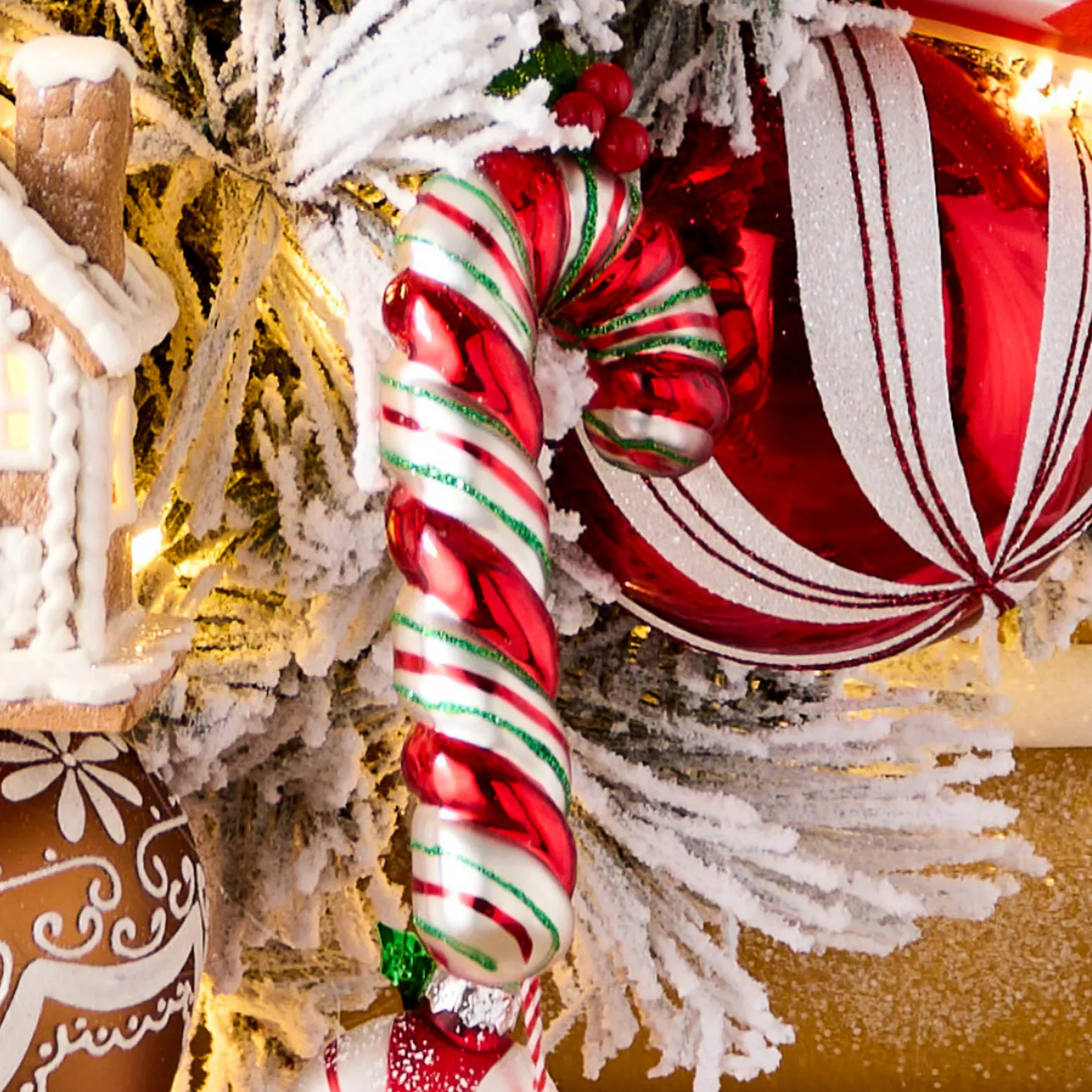 Raz Imports Raz 6" Striped Candy Cane Glass Christmas Ornament 4552852