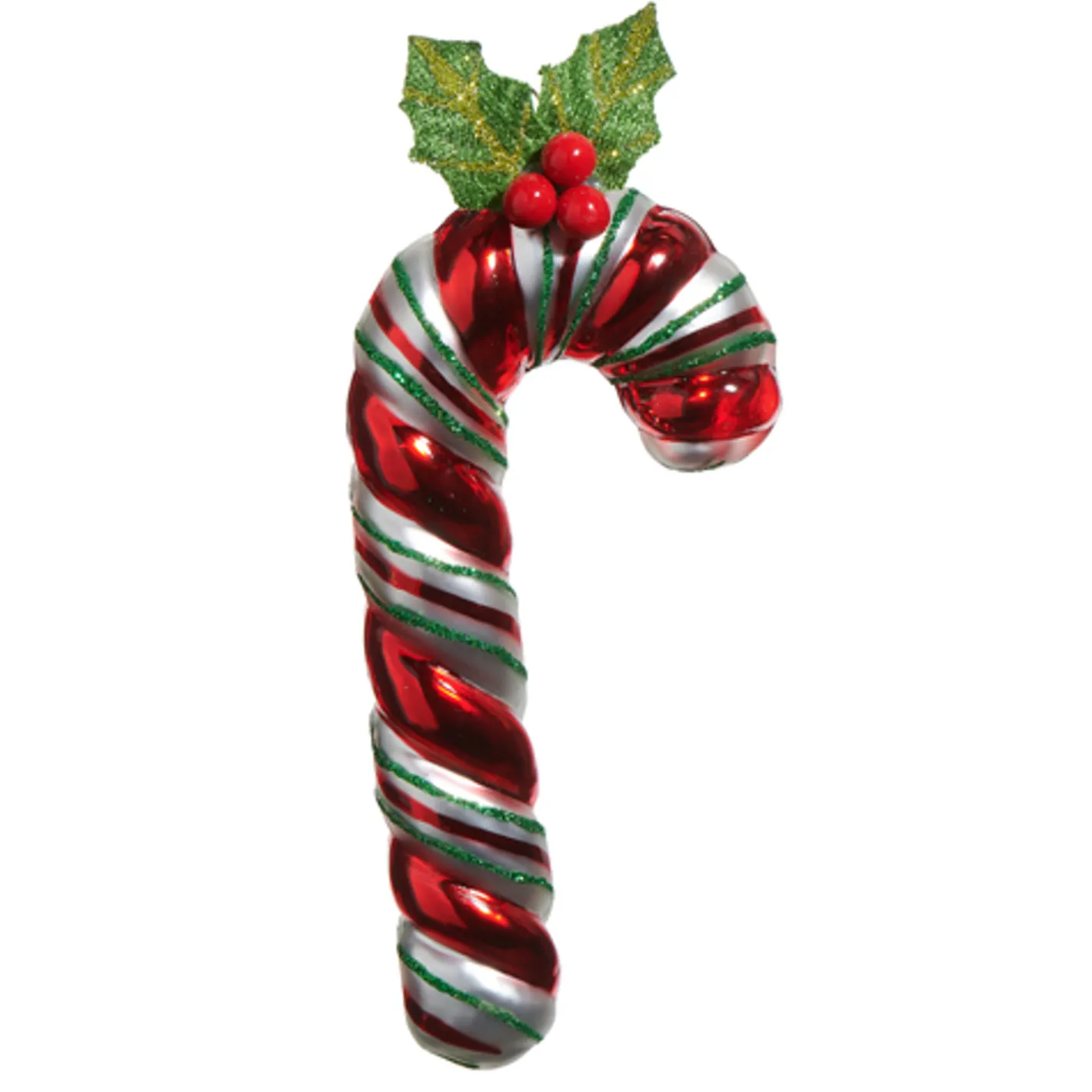 Raz Imports Raz 6" Striped Candy Cane Glass Christmas Ornament 4552852