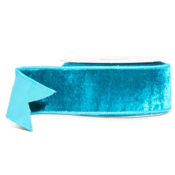Raz Imports Raz 2.5" Teal Velvet Wired Christmas Ribbon R4527868 Discount