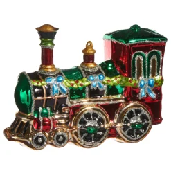 Raz Imports Raz 5.5" Train Glass Christmas Ornament 4552900 Sale