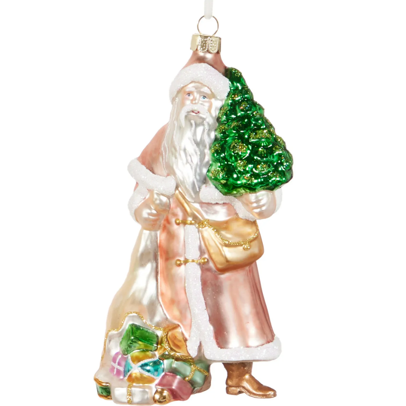 Raz Imports Raz 6.25" Victorian Santa Glass Christmas Ornament 4545707 Clearance