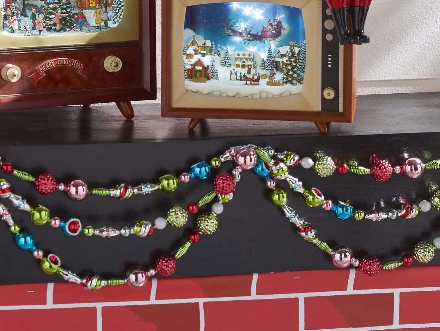 Raz Imports Raz 7' Vintage Glass Christmas Tree Garland G4320031 Online