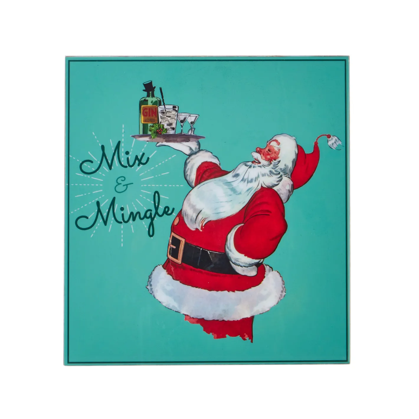 Raz Imports Raz 9.5" Vintage Inspired Mix & Mingle High Shine Wall Block Christmas Sign 4159070 Discount