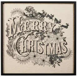 Raz Imports Raz 22" Vintage Merry Christmas Wall Art Christmas Decoration 4559126